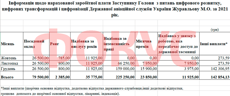 Скільки заробив Михайло Журавльов як заступник голови ДАСУ у 2021 році
