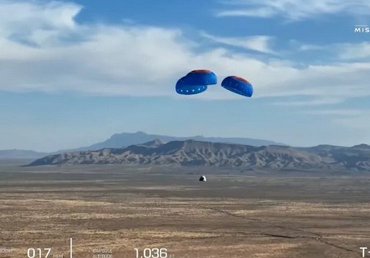 Этот полет, который назвали миссия NS-2, стал пятым по счету полетом с экипажем для компании Blue Origin