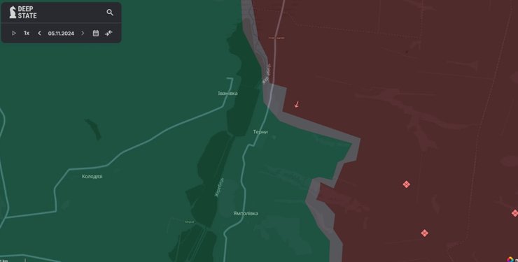 Карта боев в районе Тернов