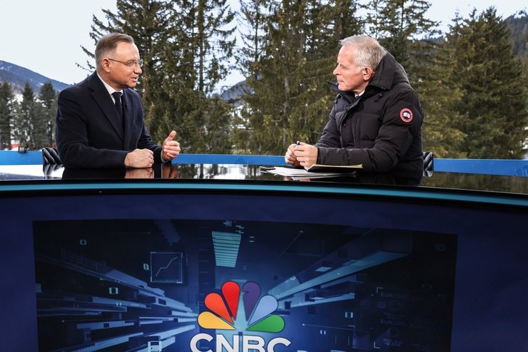 анджей дуда, давос, интервью