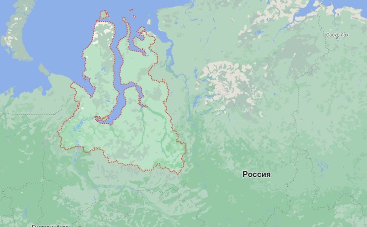 округ, карта, ямало ненецкий автономный округ