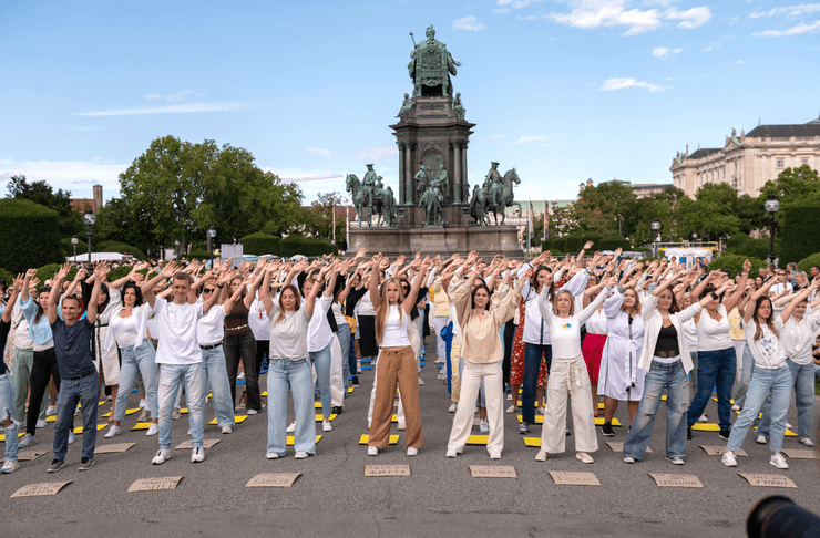 Флешмоб Олени Шоптенко у Відні
