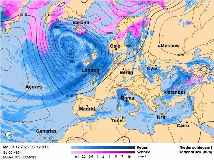 Наталка Діденко показала прогноз погоди на грудень 2025 на мапі