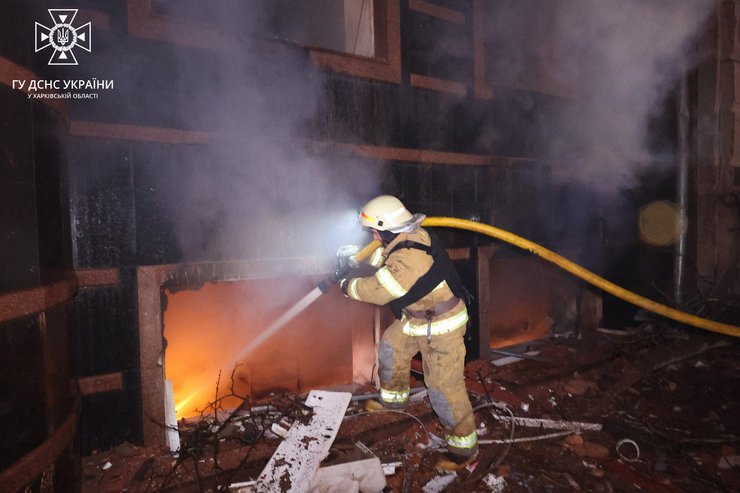 Харьков, война, пожар, Украина, фото