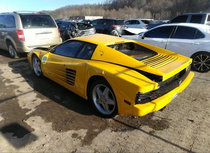 Ferrari 512 TR, Ferrari 512 TR 1992, Ferrari 512, суперкар Ferrari, разбитый суперкар
