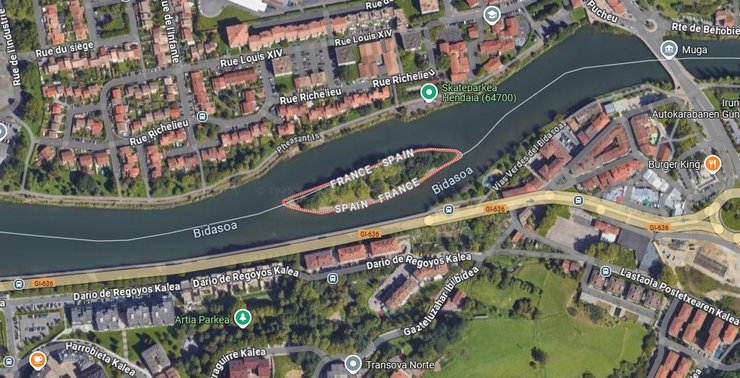 остров фазанов, испания, франция, бидасоа