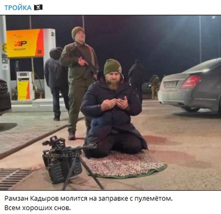 рамзан кадыров, намаз, заправка роснефть