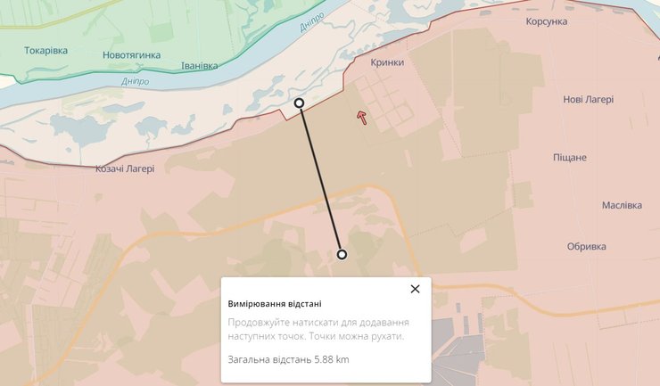 Ситуация под Крынками