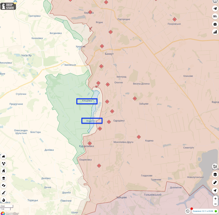 наступление ВС РФ на Бахмут
