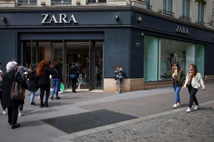 Франция, zara, карантин фото