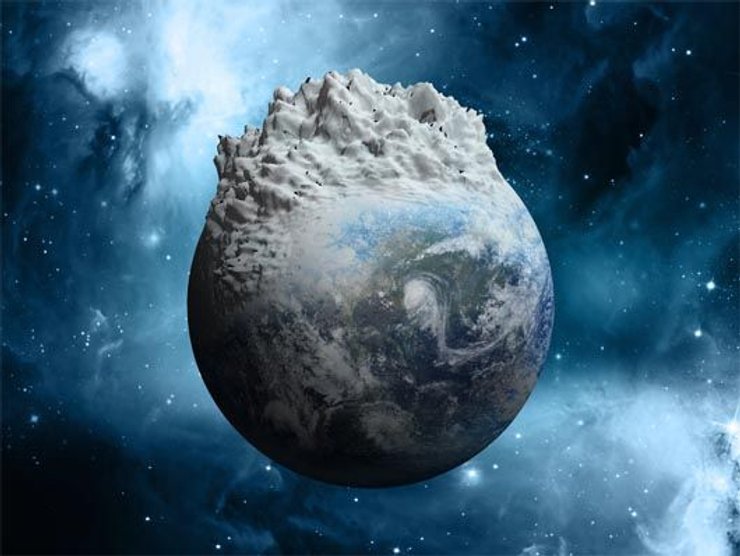 Замерзшая земля, холод на Земле, низкая температура на Земле