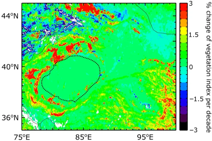 пустыня превратилась в функциональный поглотитель углерода