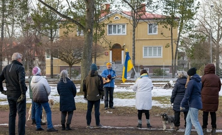 Аландські острови: протест біля російського консульства