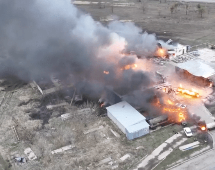 Токмак удар по АЗС