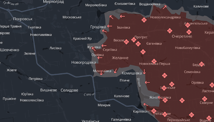 Карта боевых действий