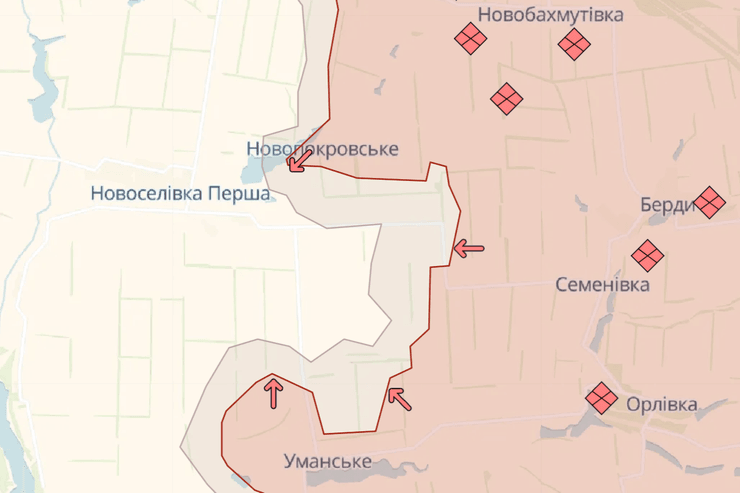 Карта боевых действий