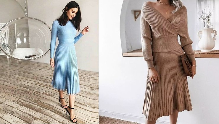 тренды осени 2021, трикотажное платье, модные тренды, ключевые тренды, тренды сезона, тренды осени