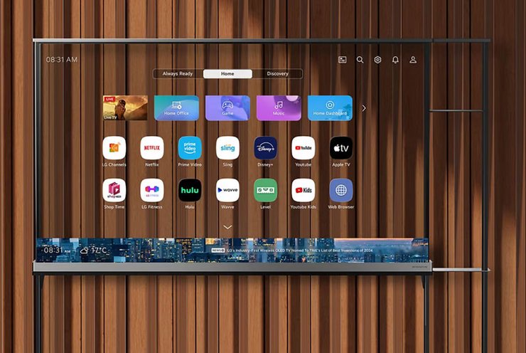 Signature OLED T, прозрачный телевизор, LG, фото