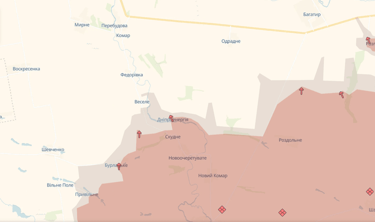 бои в Донецкой области, ВСУ освободили Днепроэнергию, ситуация в Донецкой области, карта DeepState