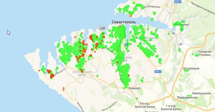 Карта Севастополя