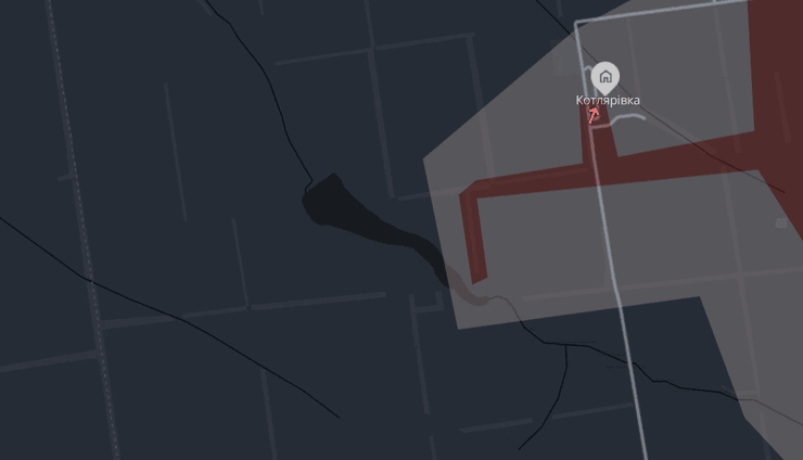 Карта захопленої території Покровського району