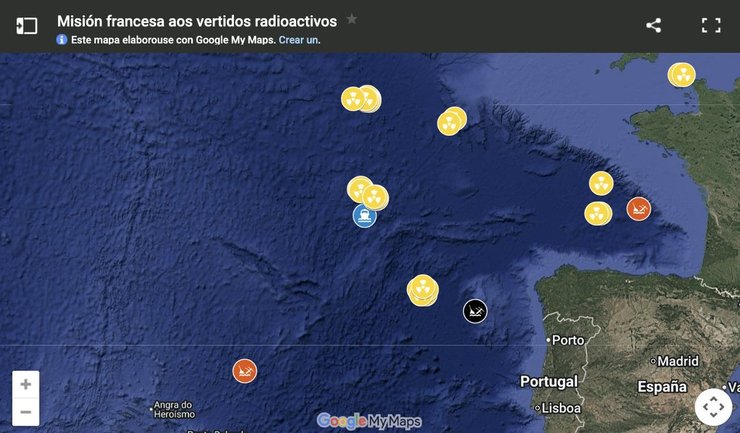 карта радіоактивних відходів галісія