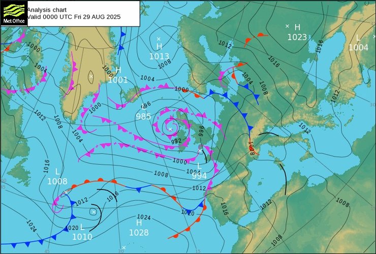 Карта циклонов в Европе от Наталки Диденко