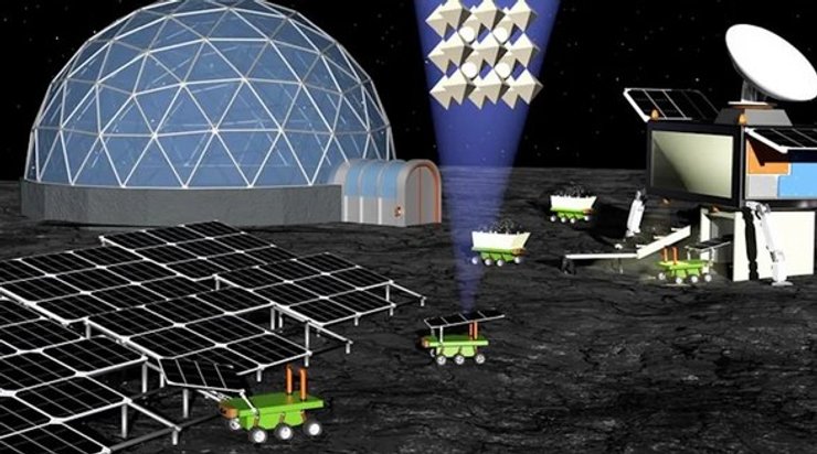 Місяць сонячні панелі