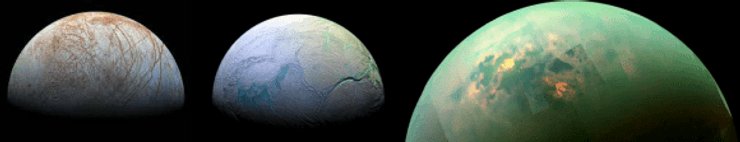 Европа Энцелад Титан