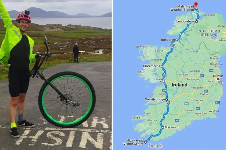 Чоловік поставив рекорд, їзда на одноколісному велосипеді, незвичайний рекорд, світовий рекорд, Книга рекордів Гіннесса,