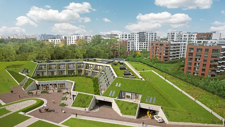 Комплекс возводят между кварталом Fort Służew и отреставрированным остатком русской крепости Форт VIII