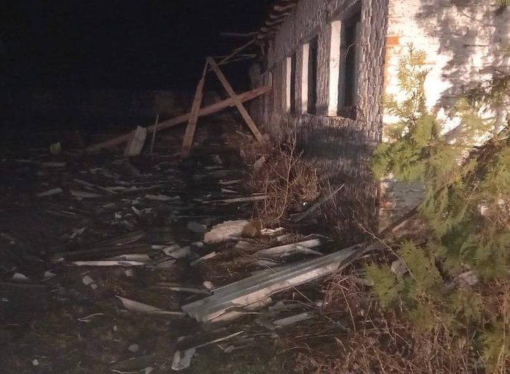 обстрел Украины, ночной обстрел, атака БПЛА, последствия атаки, обстрел дома, разрушения, обстрел конюшни, Полтавская область