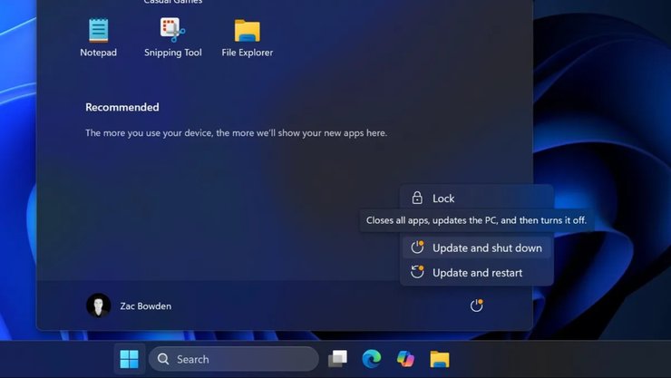 windows 11 оновлення та завершення роботи