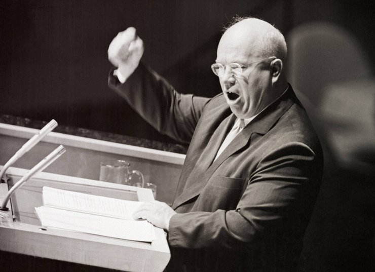 виступ хрущова, микита хрущов, хрущов в оон, хрущов на трибуні