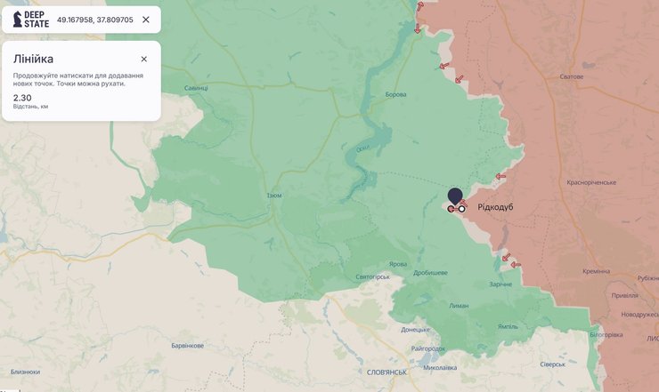 DeepState показали наступление РФ в Редкодубе и угрозу для Изюма и Лимана 30 мая