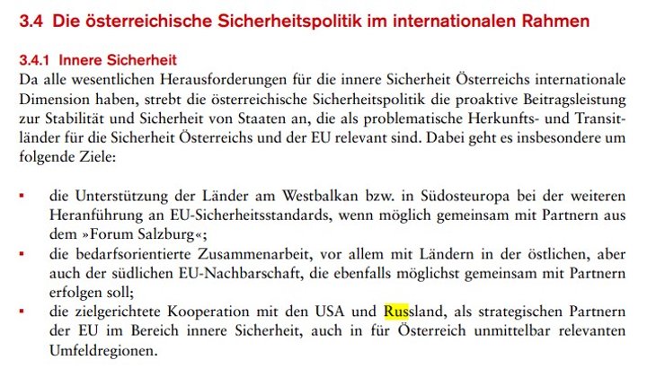Сотрудничество Австрии и РФ, документ