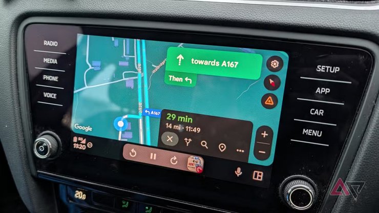 Віджети панелі завдань в застосунку Android Auto