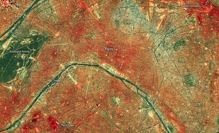 Тепловая карта Париж