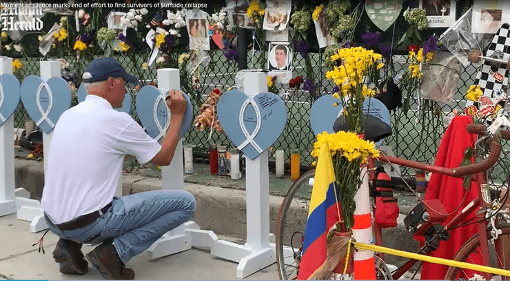 обвалення будинку, майами, монумент жертвам, фото