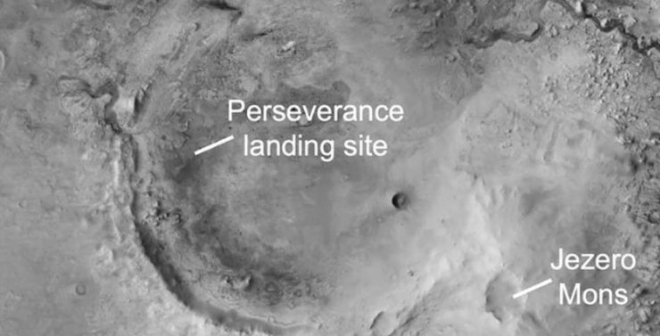 Jezero Mons, марсоход, гора