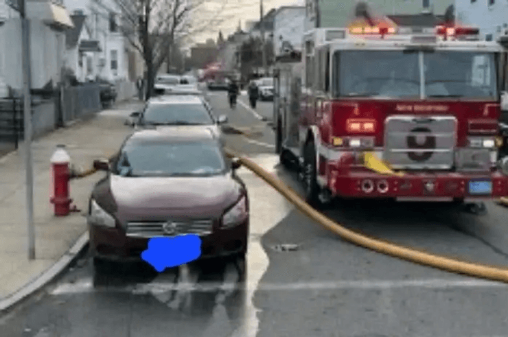 Автомобіль, гідрант, пожежні, машина, вулиця, пожежа