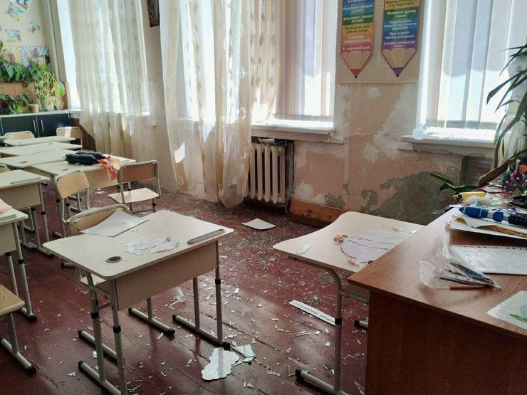 В результате обстрела Днепра 24 июня пострадала школа