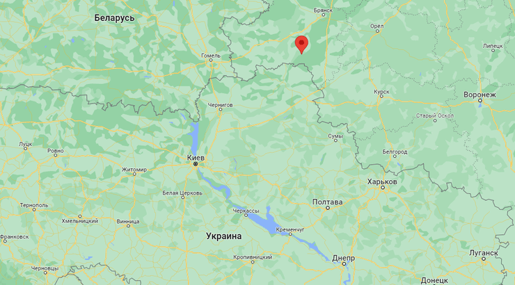 карта росія, Трубчівський район, Брянська область