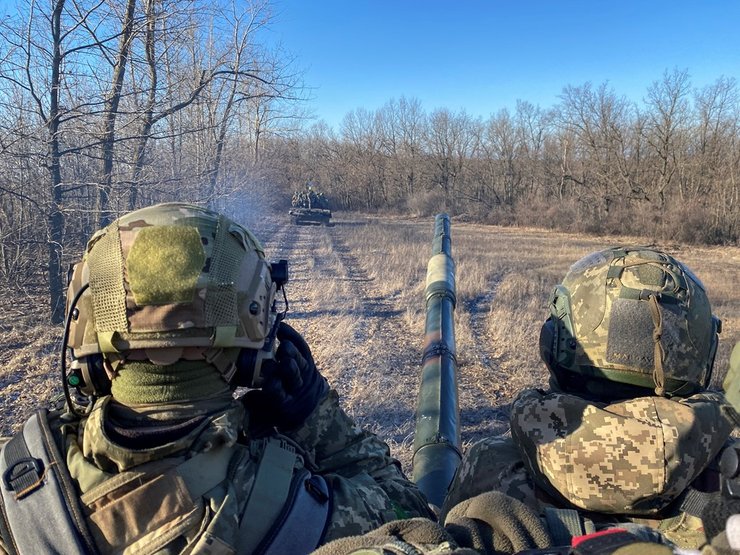 Учения ВСУ на танках