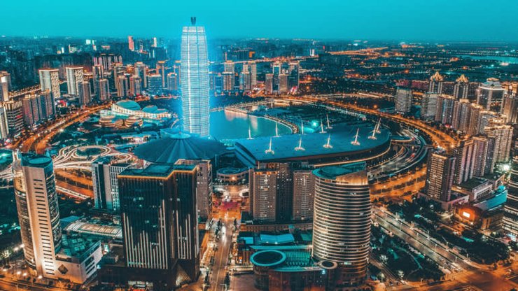 Центральный бизнес-район Шенчженя, провинция Хайнань. Китай.