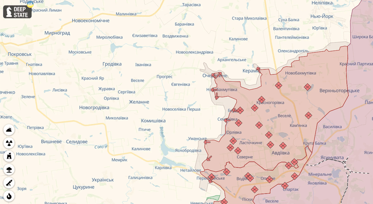 Очеретино на карте