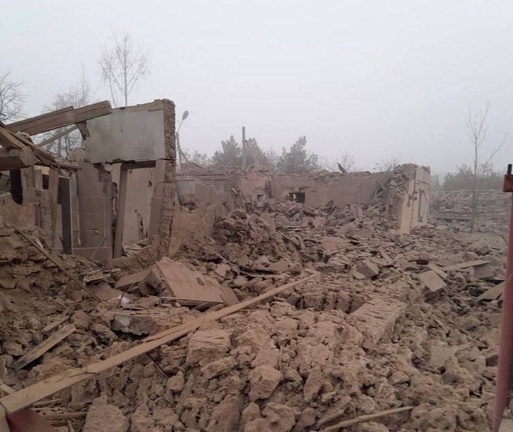 Наслідки обстрілу, Новоберислав, Херсонська область