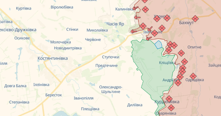 Константиновка, часов яр, deepstate