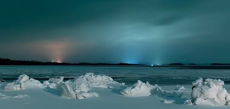 Біле море, берег, сніг, лід