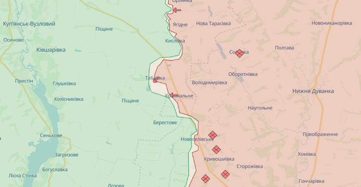 Табаївка карта боїв, Крохмальне